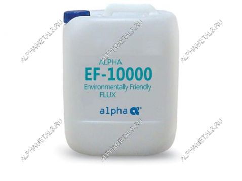 Жидкий флюс для пайки ALPHA EF10000, канистра 10л 148401.0010 ALPHAMETALS на сайте alphametals.ru