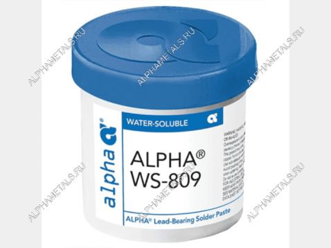 Паста паяльная ALPHA WS809, водосмываемая Sn62Pb36Ag2 тип 4 (20-38мкм),банка 500 гр 246507 ALPHAMETALS на сайте alphametals.ru