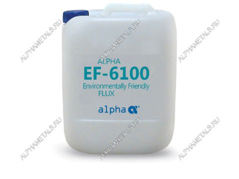 Жидкий флюс для пайки ALPHA EF6100, канистра 10л 148691.0010 ALPHAMETALS на сайте alphametals.ru